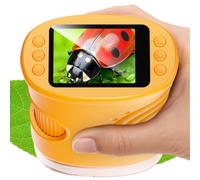Microscopio de mano 1000X para niños, Mini microscopios digitales de bolsillo recargables con pantalla de 2,0 ", regalo Edu portátil para niños y estudiantes Rosa