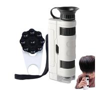 Microscopio De Mano,100X Aumento | Microscopio Lupa para Monedas,Juguete Educativo De Ciencia para Niños, Exploración Al Aire Libre, Estudio De La Naturaleza, Proyectos De Aula, Cumpleaños Y Navidad