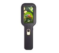 Microscopio de mano educativo con pantalla de 3 pulgadas, cámara de 12 MP, luz LED para aprendizaje de ciencias, juguete de ciencia