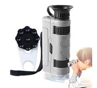 Microscopio De Mano para Niños - 100X Aumento - Microscopio De Bolsillo,Aprendizaje Científico Educativo para Exploración Al Aire Libre Estudio De La Naturaleza Proyectos De Aula