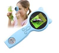 Microscopio de mano para niños, lupa digital portátil de 50 aumentos, soporta toma de fotos y videos, lupa multifuncional | para educación STEM, descubrimiento de niños, ciencia infantil