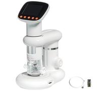 Microscopio digital 1000X, lupa de mano con pantalla HD, enfoque ajustable, función de cámara, incluye tarjeta micro SD de 32 GB y accesorios, ideal para la exploración científica