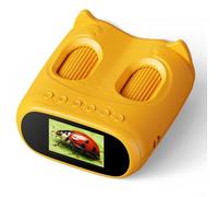 Microscopio digital 2 en 1 y telescopio con pantalla IPS de 2,0 pulgadas, aumento de 1000x, 8 luces LED, 600 mAh para batería, juguete educativo portátil para niños y estudiantes (naranja)