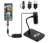 Microscopio digital 3 en 1 HD 1000X portátil con lupa electrónica, cámara 8 LED, microscopio USB, cámara endoscópica, herramienta para niños