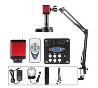 Microscopio Digital 4K 1080P, microscopio Industrial Full HD, cámara Digital con Montura C, Soporte for Soldadura de PCB y reparación de teléfonos móviles.(2001 VGA 13MP Set)