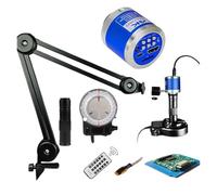 Microscopio Digital 4K 2K Full HD 1080P 60FPS USB VGA Cámara 150X Industrial Soporte actualizado(C Set Upgrade 150X)