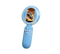 Microscopio digital con pantalla IPS de 2 pulgadas, lupa de mano con 8 luces LED y enfoque manual, recargable por USB, para experimentos de ciencia, niños, color azul