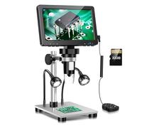Microscopio Digital de 1200X for soldar Monedas, Lupa 12 MP for reparación circuitos PCB, Compatible con Windows/Mac OS(DM9-A-SD)