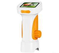 Microscopio digital de 2.4 pulgadas para inspección microscópica, aumento de 1000x, Full HD 1080P, iluminación LED 8 ajustables, USB-C (naranja)