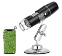 Microscopio digital de 50x a 1000x, microscopio USB Wifi inalámbrico, minicámara de inspección endoscópica digital de mano con 8 luces LED a