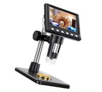 Microscopio digital de aumento de 1000X con pantalla integrada de 4.3 pulgadas e iluminación ajustable para microscopio de estudio microscópico con pantalla integrada