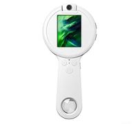 Microscopio digital de bolsillo 100-500X con pantalla IPS de 2.4 pulgadas, lupa portátil de mano para niños y adultos, inspección de monedas, reparación de exploración de la naturaleza (blanco)