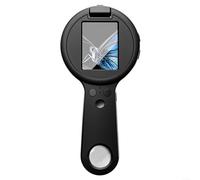 Microscopio digital de bolsillo 100-500X con pantalla IPS de 24 pulgadas, cámara dual y 16 LED para evaluación de joyas, reparación de circuitos, educación científica al aire libre (negro)