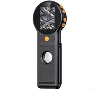 Microscopio digital de mano 500X 2MP cámara, pantalla IPS de 2 pulgadas, enfoque automático, 8 luces LED, herramienta de inspección portátil para experimentos (negro + tarjeta de 64 GB)