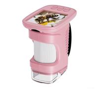 Microscopio digital de mano para aumento de 1000x con pantalla IPS de 2.4 pulgadas, cámara USB portátil para monedas, plantas, reparación de PCB, niños, estudiantes, adultos, azul (rosa)