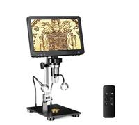 Microscopio Digital DM9 Pro con Pantalla IPS de 7'', microscopio visión Completa Monedas 1200X, Profesional for soldar 16 MP