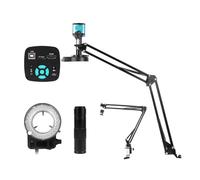Microscopio Digital electrónico 4K for soldadura, juego de microscopio 1080P VGA USB Cámara Industrial 150x soporte plegable de lente remoto(4K HDMI USB 1080P)