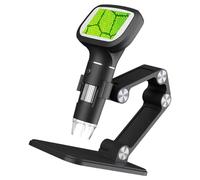 Microscopio digital fácil de transportar con pantalla de 2.4 pulgadas y ampliación de 1600 aumentos, ideal para uso educativo, USB con pantalla