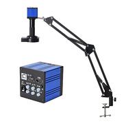 Microscopio Digital FHD de 51MP, 1080P, 150X, Lente de Montaje en C, USB, microscopio Industrial electrónico, cámara for Soldadura de reparación de teléfonos Claro y Suave(Full Kit)