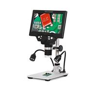 Microscopio digital G1200 Base de pantalla grande a color de 7 pulgadas Pantalla LCD 12MP 1-1200X Lupa con soporte y dos luces de relleno(Power supplies)