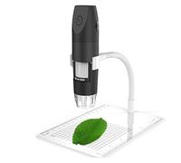 Microscopio digital inalámbrico WiFi USB, aumento de 1000X, endoscopio de mano, cámara de video para teléfono Android/iOS/tableta de PC (negro)