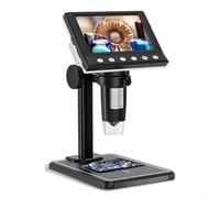 Microscopio digital industrial con pantalla HD 1080P de 4.3 pulgadas, zoom continuo 50X-1000X, 8 luces LED, conexión USB PC para reparación de teléfonos móviles, placa de circuito, inspección y