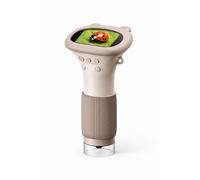 Microscopio digital infantil con pantalla IPS de 2 pulgadas, aumento de 1000 x - recargable - 8 LED ajustables - foto y vídeo - juguete científico educativo de 3 a 10 años - idea de regalo (marrón)