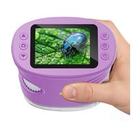 Microscopio Digital Infantil Temodu 2.0 Pantalla Microscopio Portátil 1000X Microscopio de Bolsillo Portátil Recargable Microscopio Microscopio para Jardín, Bosque & Experimentos (Purple)