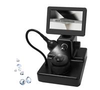 Microscopio Digital LCD 4,3 Pulgadas, Visor Digital Diamante, Aumento 50-1000x, Kit Microscopio BiolóGico con Luz LED De Relleno, IdentificacióN Precisa Inscripciones Diamantes