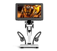 Microscopio digital LCD de 7 pulgadas con aumento de 1200X para inspección de monedas y soldadura, diseño recargable y portátil, microscopio LCD