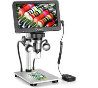 Microscopio Digital LCD de 7 Pulgadas con Tarjeta TF de 32 GB, microscopio de Video Dcorn de Mano USB 1200X Aumento 1080P con Soporte de Metal para Soldadura de Monedas de Error, Compatible con PC