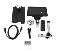 Microscopio digital LCD electrónico industrial pantalla IPS de 7 pulgadas 16MP 1080P 50X a 1600X aumento con control remoto para placa de circuito de monedas inspección de joyas