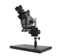 Microscopio Digital, Microscopio Trinocular Estéreo con Zoom Continuo, Adaptador CTV, Lente Barlow For Soldadura De Reparación PCB Laboratorio Teléfono, Simul-Focal 7X-45X(Large Bracket)
