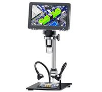 Microscopio digital multiusos 1080FHD con pantalla de visualización de 7 pulgadas para visualización detallada de sellos de monedas y microscopio de soldadura de roca