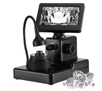Microscopio digital, pantalla LCD de 4.3 pulgadas, aumento de 50-1000X, luz de relleno LED, kit de microscopio biológico, rango de enfoque ajustable de 10-40 mm, para pruebas de diamante