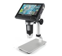 Microscopio Digital, Pantalla LCD De 4,3 ", Scopio Electrónico Digital USB, Registro Endoscopio, 1000X, 2 Megapíxeles con Soporte 8 LED For Soldadura Reparación(Aluminum Bracket)