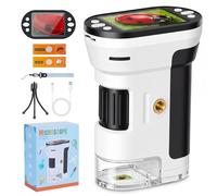 Microscopio digital para niños 1000X Microscopio Infantil con 1080P HD 2.0" Pantalla IPS, Luz LED y USB, Microscopio Infantil para Aprender, Descubrir y Observar la Naturaleza a partir de 6 años