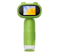 Microscopio digital para niños con pantalla IPS de 2 pulgadas y 8 luces LED, lupa portátil de mano con zoom de 1000x para educación científica, cuerpo de metal con función de grabación de video