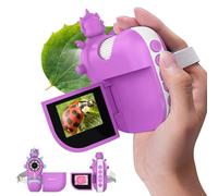 Microscopio digital para niños, miniscopio de mano - Pantalla 4K de 2 pulgadas recargable 1000X Mini bolsillo portátil lupa edu aprendizaje ciencia juguete regalo con diapositivas kit 4-12 niños