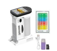 Microscopio Digital para Niños, Portátil Mini Microscopio de Bolsillo con HD Pantalla, 1000X Lupa Electronica con 12 muestras, Kit Explorador, Juguetes Regalo para Niña y Estudiantes 4 a 12 Años