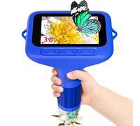 Microscopio Digital para niños, SKYBASIC Zoom de 1000x, minicámara con Pantalla de 3 Pulgadas,Un Juguete de Regalo de cumpleaños Ideal para niños y niñas de 6 a 12 años (Azul)