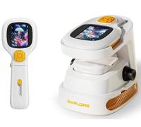 Microscopio Digital portatil 1000X para niños: Mini Microscopio de Bolsillo con Pantalla HD de 2 Pulgadas, Diapositivas y Soporte Desmontable Kit de Microscope - Lupa de Bolsillo para niños 5-12