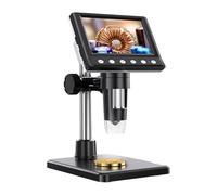 Microscopio digital portátil LCD de 4.3 pulgadas con aumento de 1000X e iluminación brillante para aficionados, microscopio con pantalla integrada