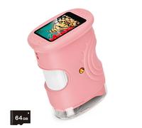 Microscopio Digital portátil para niños, cámara con pantalla a Color de 2 pulgadas, herramienta de aumento LED para uso educativo, microscopio portátil para niños