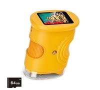 Microscopio Digital portátil para niños, cámara con pantalla a Color de 2 pulgadas, herramienta de aumento LED para uso educativo, microscopio portátil para niños