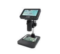 Microscopio Digital Technaxx Pro TX-277, Aumento de 50x, Pantalla IPS de 4,3 Pulgadas, ángulo y Soporte Ajustables, iluminación de 8 LED, Captura de Foto/vídeo, conectividad con MicroSD y PC