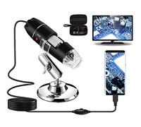 Microscopio Digital USB 40X a 1000X, Bysameyee 8 LED Cámara de endoscopio de Aumento con Estuche y Soporte de Metal, Compatible para Android Windows 7 8 10 Linux Mac