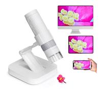 Microscopio Digital USB para Niños, MatataStudio M2C WiFi Microscopio Digital 50X-1000X, 4K Microscopios de Mano Portátil con Cámara HD Soporte Ajustable LED, Mini Microscopios profesional de Bolsillo