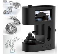 Microscopio digital, visor de faja de diamante 30-200X, luz LED, pantalla de doble pantalla, enfoque ajustable, imágenes claras para visualización de inscripciones de diamante