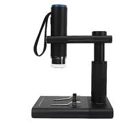Microscopio Digital WiFi, HD 1080P 50 a 1000X Aumento Inalámbrico USB Portátil Microscopio de Bolsillo Cámara con 8 LED Soporte de Metal Ajustable y Bolsa de Transporte (Negro)